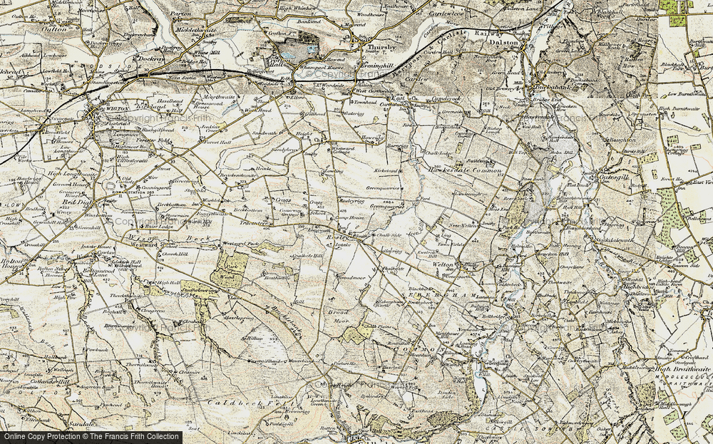 Old Map of Historic Map covering Brocklebank in 1901-1904