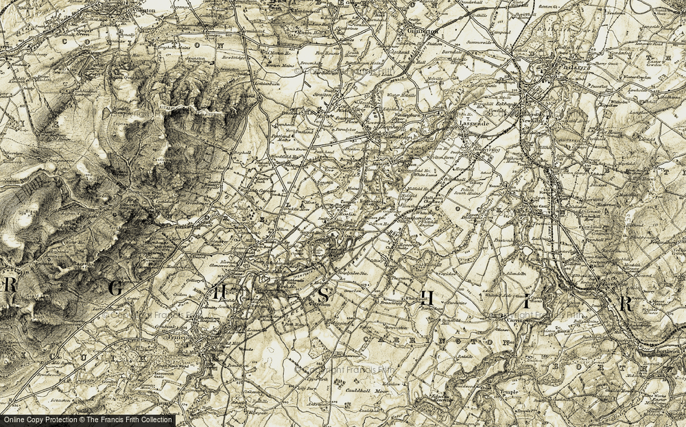 Old Map of Roslin, 1903-1904 in 1903-1904