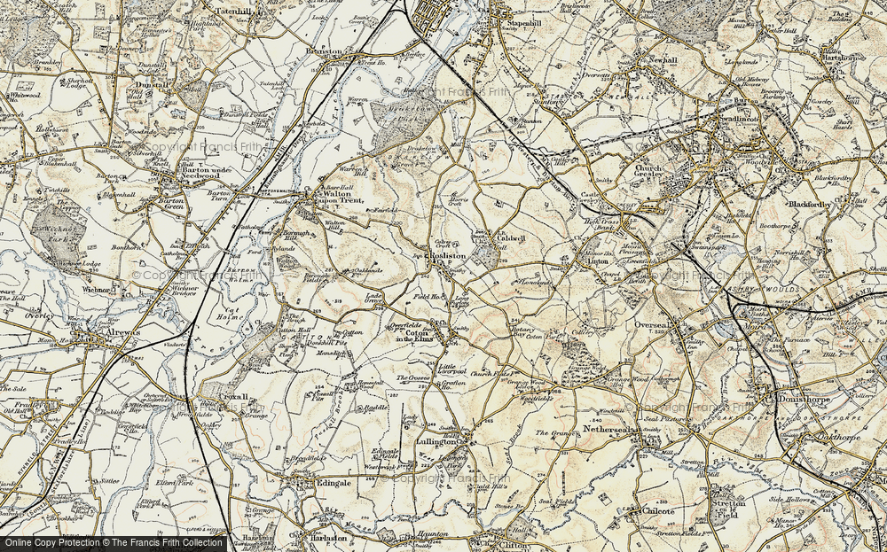 Old Map of Rosliston, 1902 in 1902