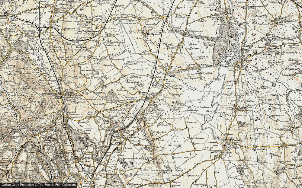 Old Map of Rossett, 1902-1903 in 1902-1903