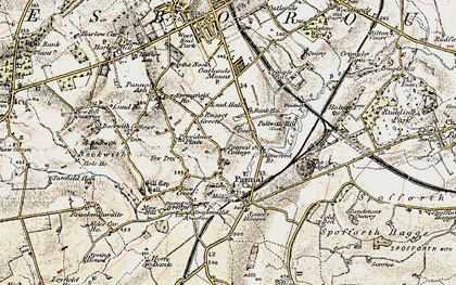 Old map of Rossett Green in 1903-1904
