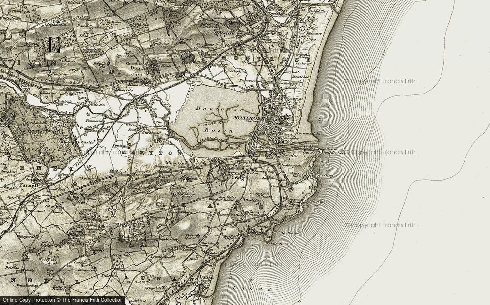 Old Map of Rossie Island, 1907-1908 in 1907-1908