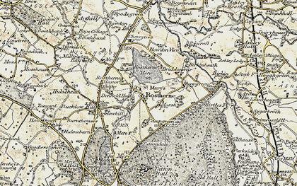 Old map of Rostherne in 1902-1903