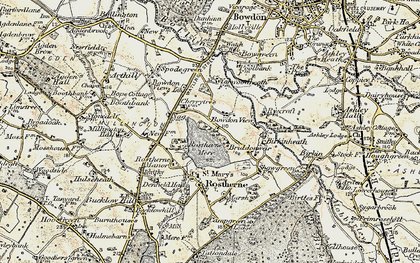 Old map of Rostherne Mere in 1902-1903