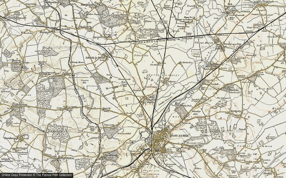 Old Map of Rostholme, 1903 in 1903
