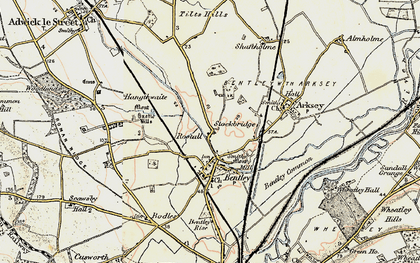 Old map of Rostholme in 1903