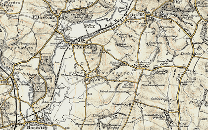 Old map of Roston in 1902