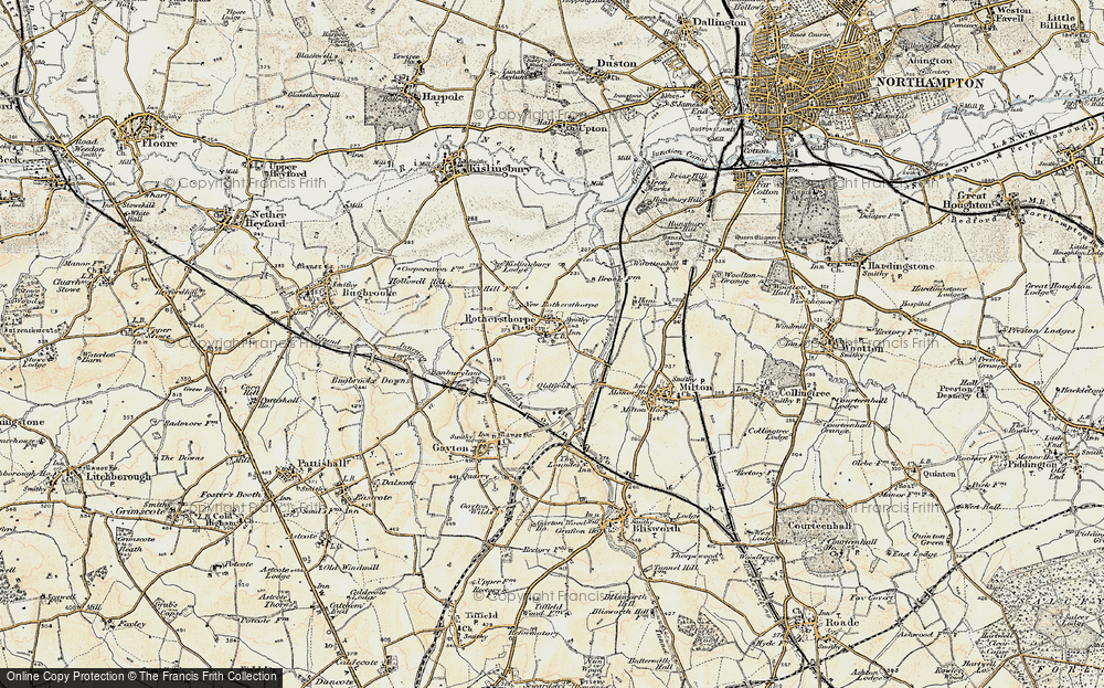 Old Map of Rothersthorpe, 1898-1901 in 1898-1901
