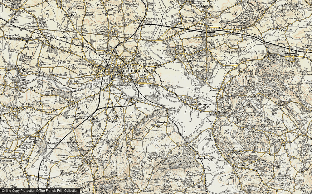 Old Map of Rotherwas, 1899-1901 in 1899-1901