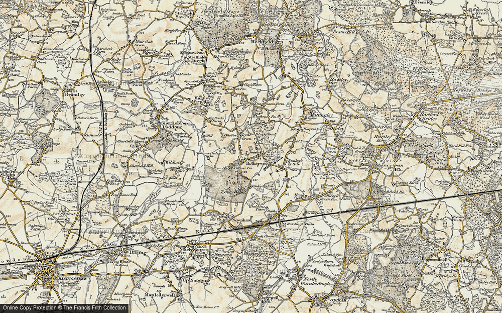 Old Map of Rotherwick, 1897-1909 in 1897-1909