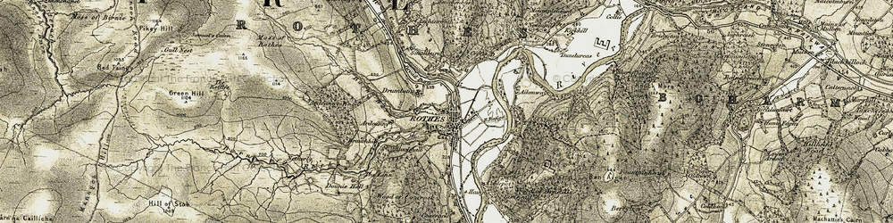 Old map of Aikenway in 1910-1911