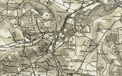 Old map of Blackbog in 1909-1910