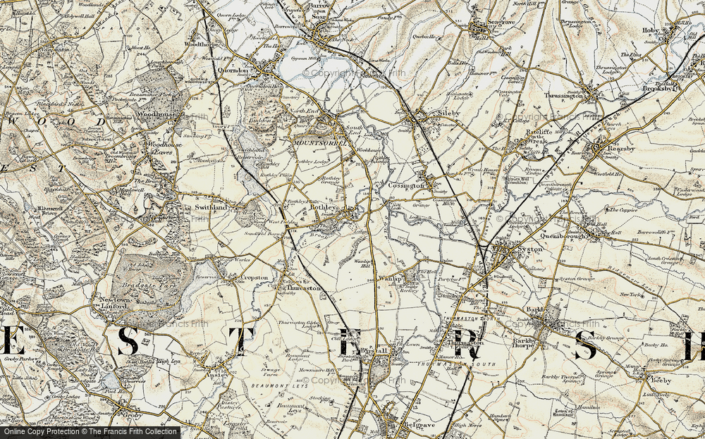 Old Map of Rothley, 1902-1903 in 1902-1903