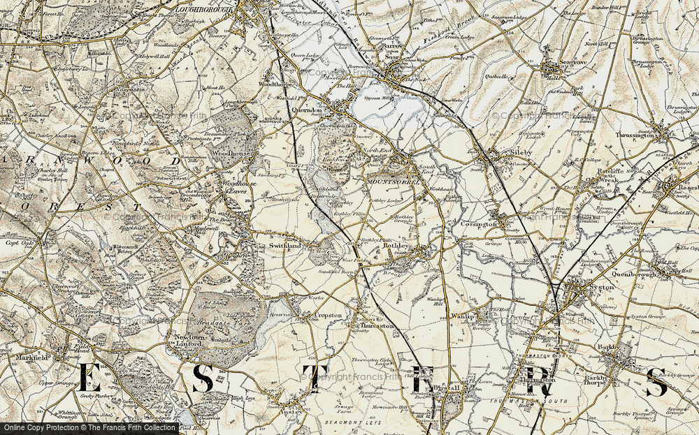 Old Map of Rothley Plain, 1902-1903 in 1902-1903
