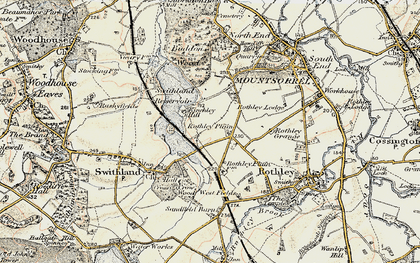 Old map of Rothley Plain in 1902-1903