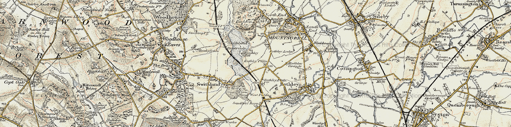 Old map of Rothley Plain in 1902-1903