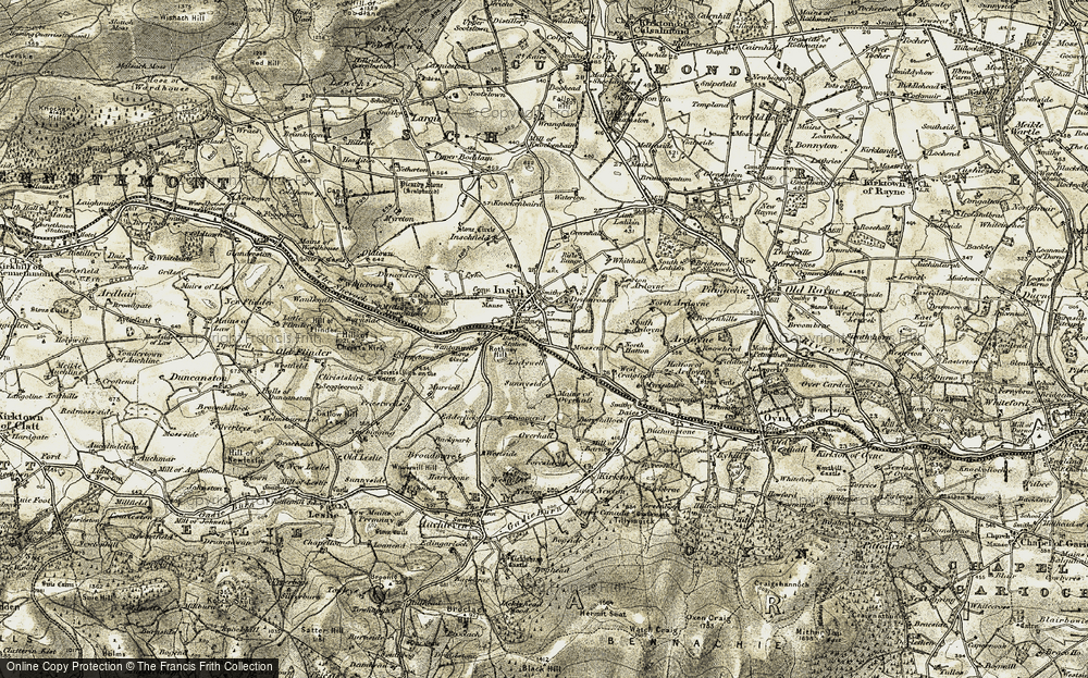 Old Map of Rothney, 1908-1910 in 1908-1910