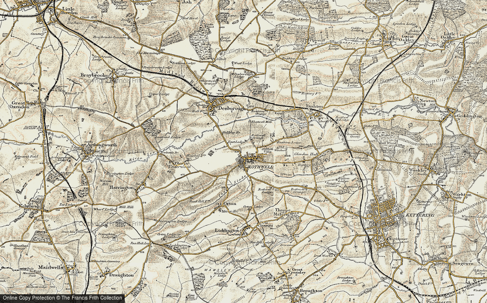 Old Map of Rothwell, 1901-1902 in 1901-1902