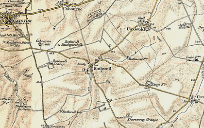 Old map of Rothwell in 1903-1908