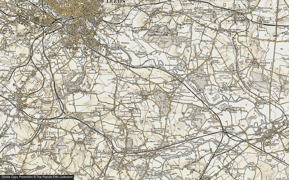 Old Map of Rothwell, 1903 in 1903