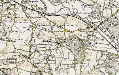 Old map of Rothwell in 1903