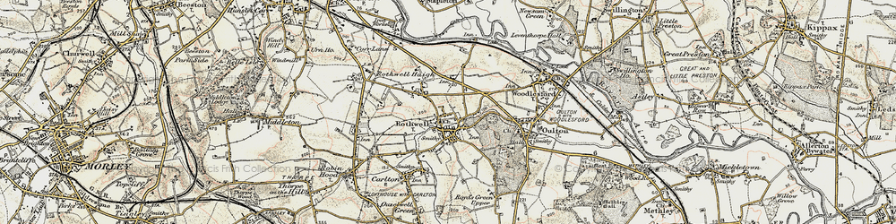 Old map of Rothwell in 1903