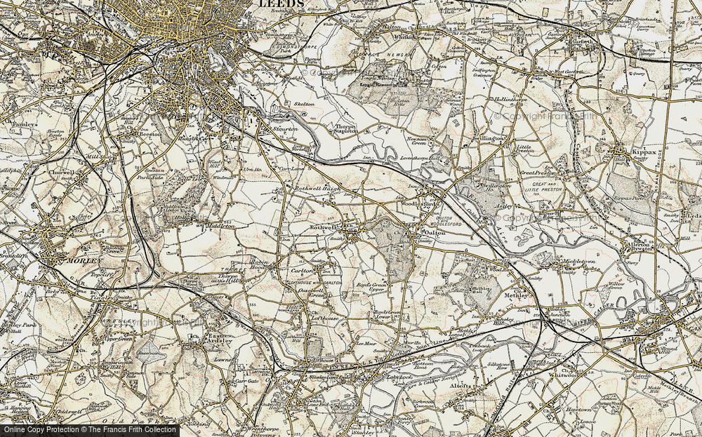 Old Map of Rothwell Haigh, 1903 in 1903