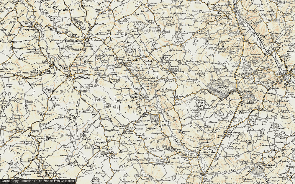 Old Map of Rotten End, 1898-1899 in 1898-1899
