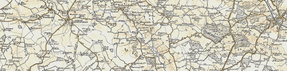 Old map of Rotten End in 1898-1899