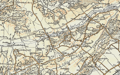 Old map of Bradfield Hall in 1897-1900