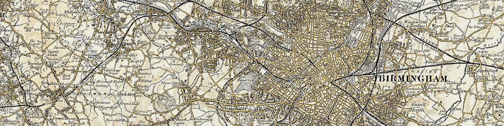 Old map of Rotton Park in 1902