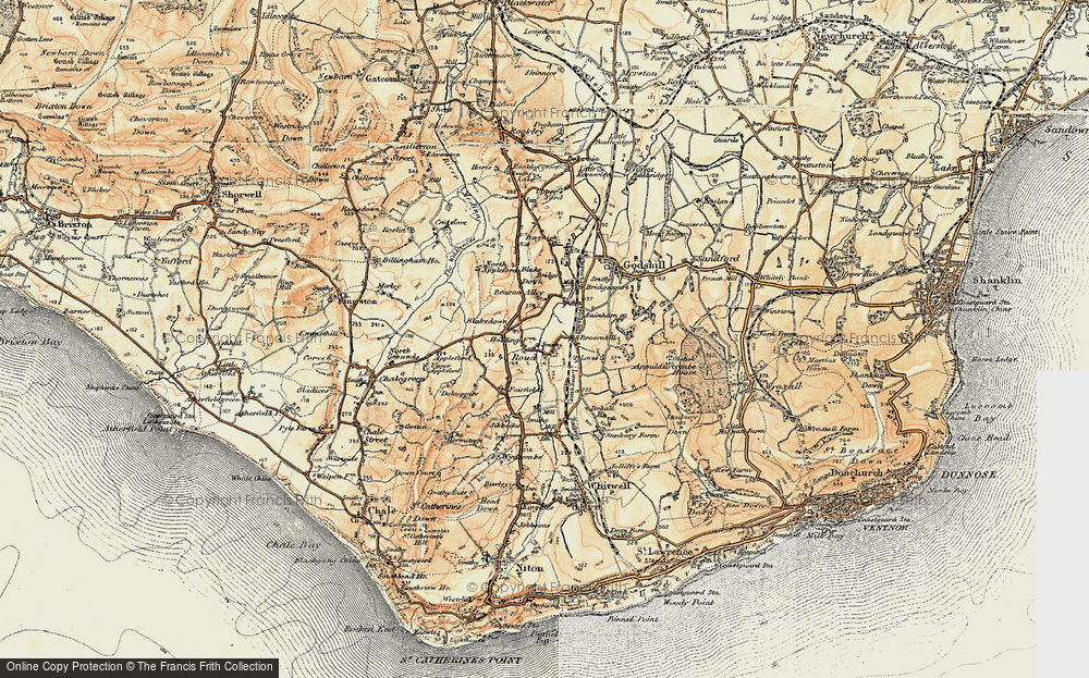 Old Map of Roud, 1899 in 1899