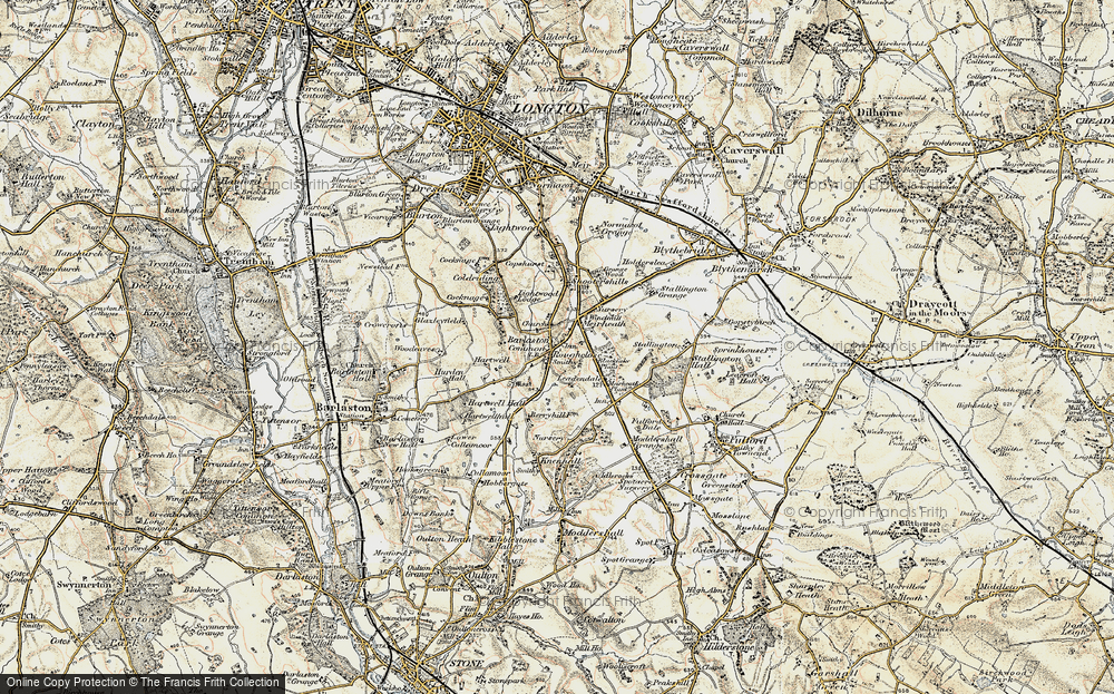 Old Map of Rough Close, 1902 in 1902