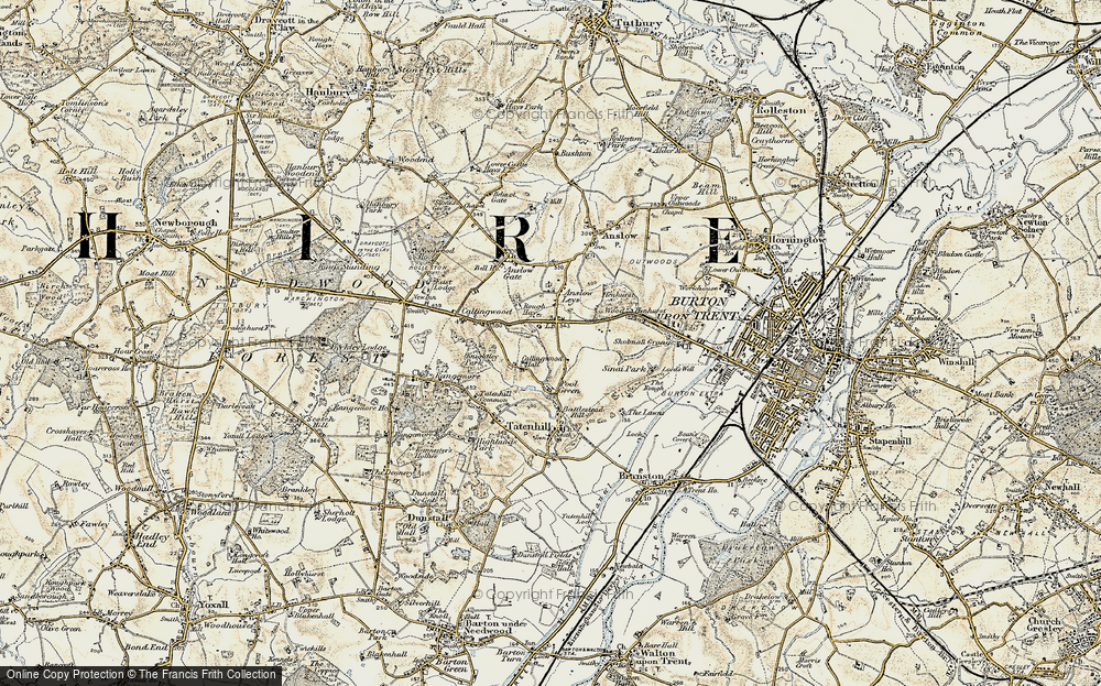 Old Map of Rough Hay, 1902 in 1902