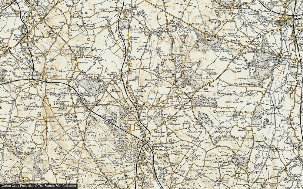 Old Map of Roughley, 1901-1902 in 1901-1902