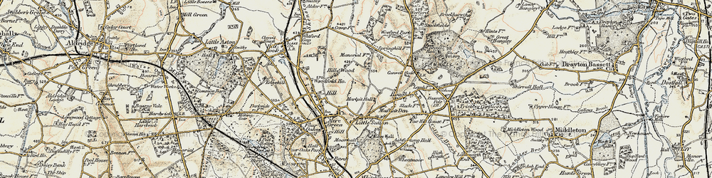 Old map of Roughley in 1901-1902