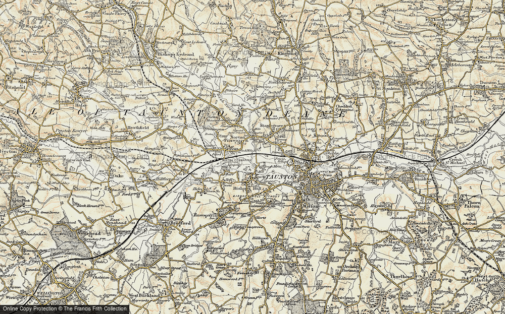 Old Map of Roughmoor, 1898-1900 in 1898-1900