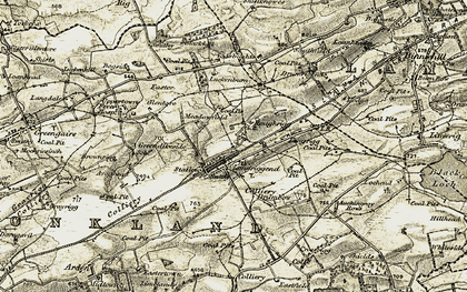 Old map of Roughrigg in 1904-1905
