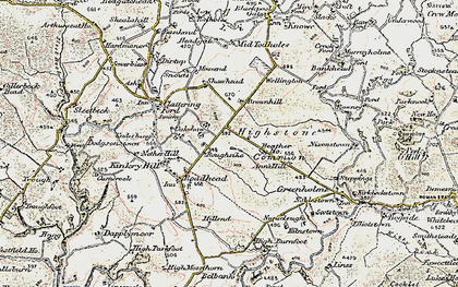 Old map of Birk Bush in 1901-1904