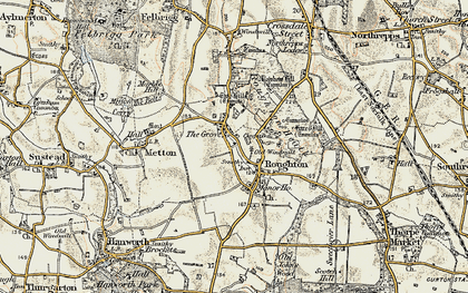 Old map of Roughton in 1901-1902