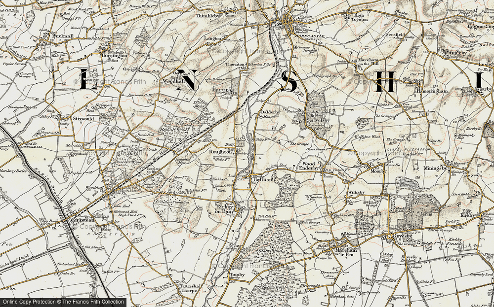 Old Map of Roughton, 1902-1903 in 1902-1903