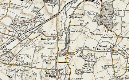 Old map of Roughton in 1902-1903