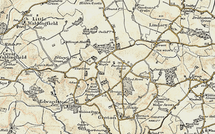 Old map of Bull's Cross Wood in 1898-1901
