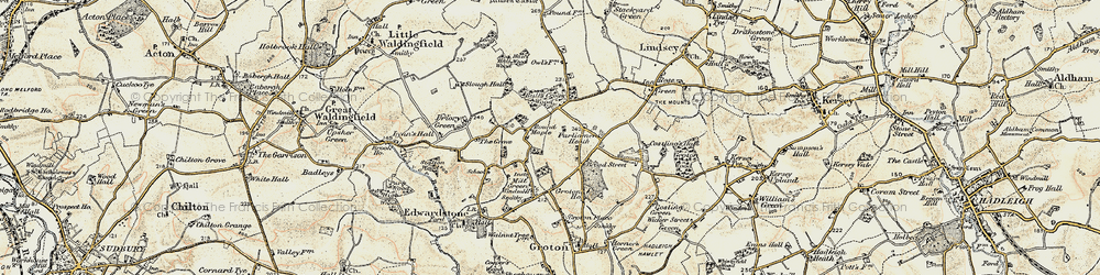 Old map of Bull's Cross Wood in 1898-1901