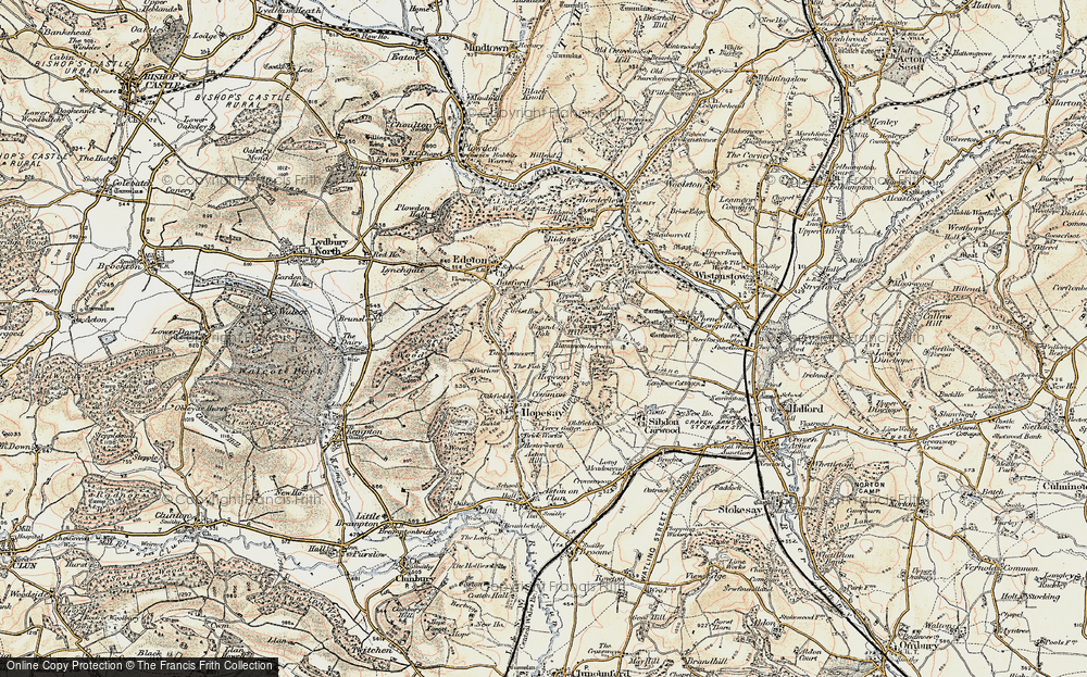 Old Map of Round Oak, 1901-1903 in 1901-1903