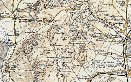 Old map of Round Oak in 1901-1903