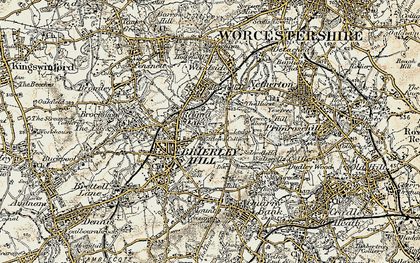 Old map of Round Oak in 1902