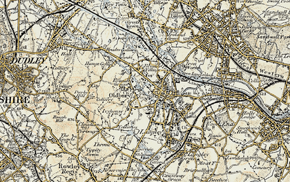 Old map of Round's Green in 1902