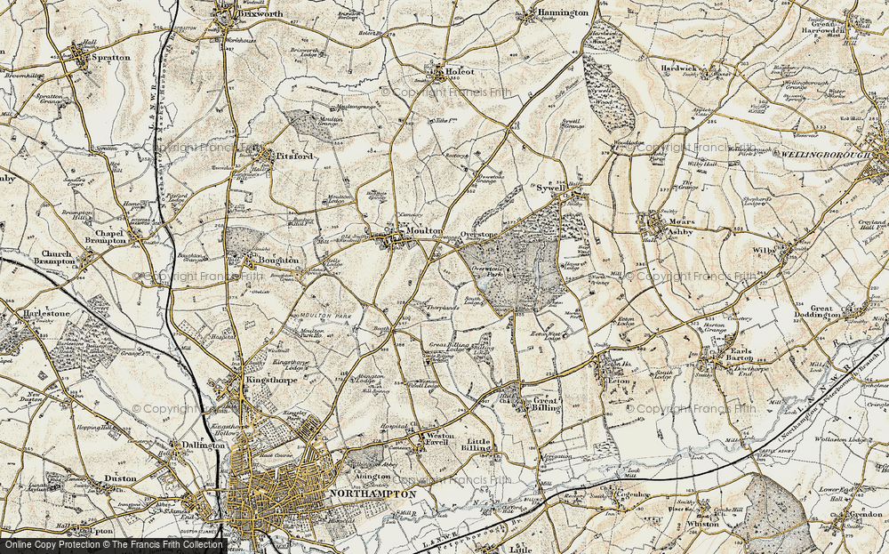Old Map of Round Spinney, 1898-1901 in 1898-1901