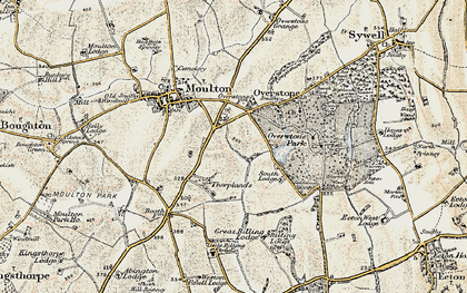 Old map of Round Spinney in 1898-1901